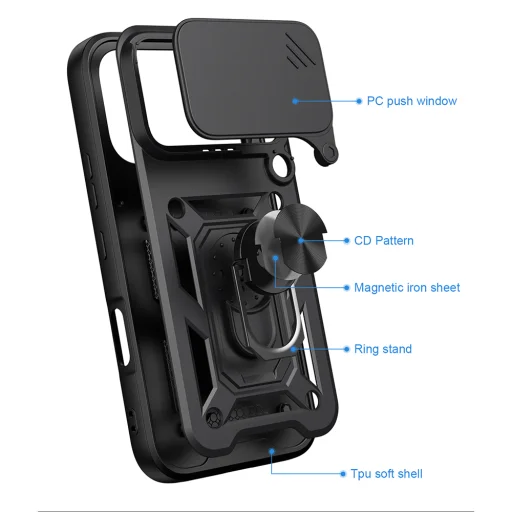 Puzdro Techsuit série CamShield pre Honor 600 – modré - 3