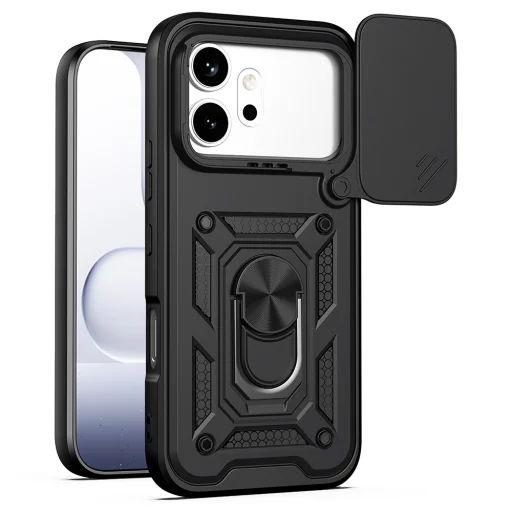 Honor 600 Fekete Techsuit CamShield Sorozat tok - 1
