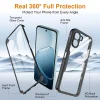 Oppo A6x 4G / A6x 5G Fekete Techsuit ColorVerse 360 Sorozat + képernyővédő tok thumbnail