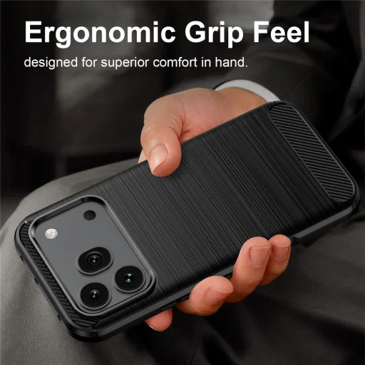 Honor 600 Čierne Techsuit - Carbon Silicone puzdro - 6