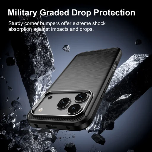 Honor 600 Čierne Techsuit - Carbon Silicone puzdro - 2