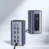 Baseus - 12in1 Dokkoló Állomás Nomos NU1 Air (B0114400) - 12 Port, 10Gbps, 100W PD, 4K Kijelzők - Szürke thumbnail