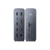 Baseus - Docking Station Union Joy Pro (WKSP090113) - 17-Port Négy Képernyős Multifunkcionális Hub, Type-C, HDMI, USB, 8K - Szürke thumbnail