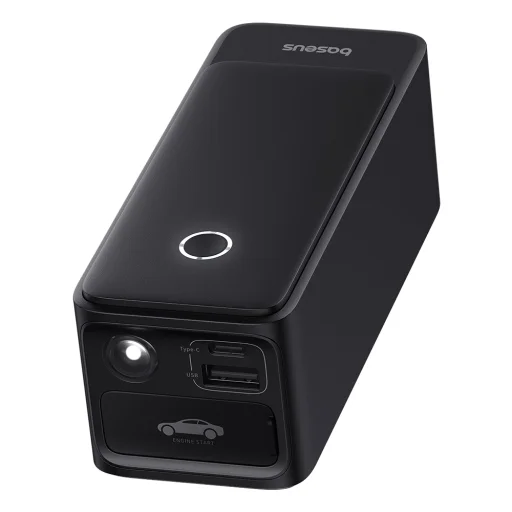 Baseus - Jump Starter Super Energy Alpha (C00259200121-00) - Power Bankkal, 6000mAh, 600A, USB, Type-C - Kozmikus Fekete - 1