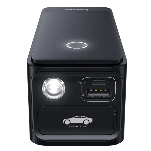Baseus - Jump Starter Super Energy Alpha (C00259200121-00) - Power Bankkal, 6000mAh, 600A, USB, Type-C - Kozmikus Fekete - 4