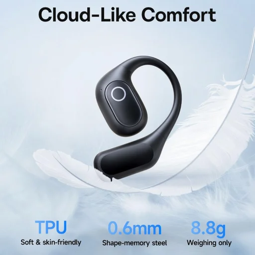 Baseus - Bezdrôtové slúchadlá Eli 2i Fit (A0102604) - Open-ear dizajn, Skutočne bezdrôtové, Bluetooth V6.0 - Kozmická čierna - 6