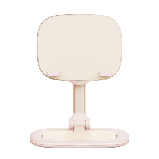 Baseus - Desk Holder Seashell (B10451501411-00) - tablethez, telefonhoz, MagSafe-hez, alumínium ötvözet - Rózsaszín - 2
