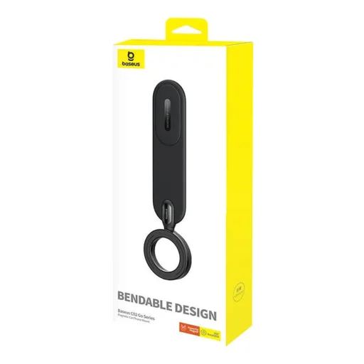 Baseus - Autós telefontartó C02 Go Series (C40165500111-00) - Mágneses tartó, hajlítható kialakítás, műszerfalra - Fekete - 5