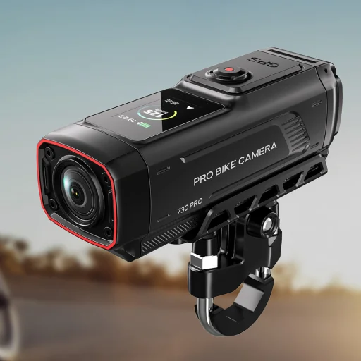 AKEEYO 730Pro 4K Športová kamera s montážou na riadidlá pre bicykle a motocykle - čierna - 9