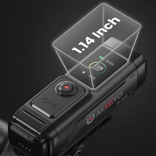 AKEEYO 730Pro 4K Športová kamera s montážou na riadidlá pre bicykle a motocykle - čierna - 14
