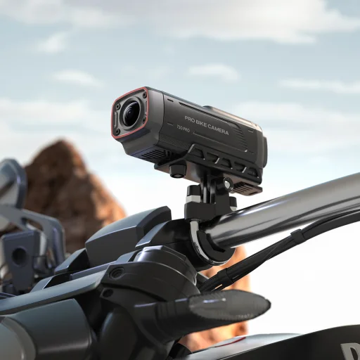 AKEEYO 730Pro 4K Športová kamera s montážou na riadidlá pre bicykle a motocykle - čierna - 6