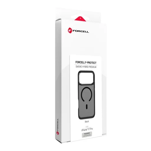 iPhone 17 Pro Forcell F-Protect Smoke Hybrid Premium MagSafe kompatibilné čierne puzdro - 17