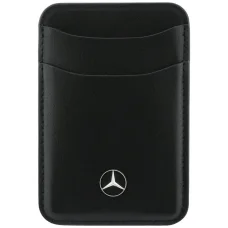 Mercedes magnetická kožená peňaženka na karty, čierna