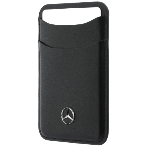 Mercedes magnetická kožená peňaženka na karty, čierna - 2
