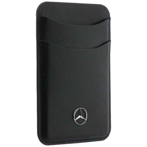 Mercedes magnetická kožená peňaženka na karty, čierna - 4