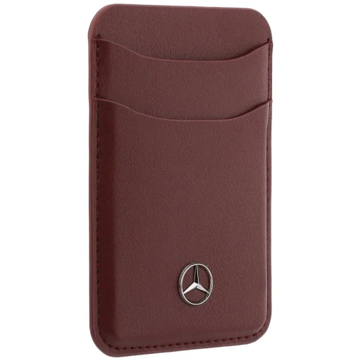 Mercedes kožená magnetická peňaženka červená - 4