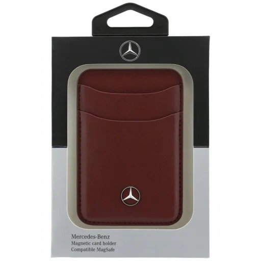 Mercedes kožená magnetická peňaženka červená - 6