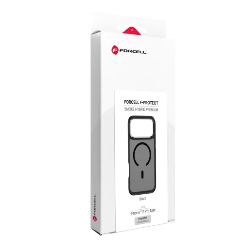 iPhone 17 Pro Max Forcell F-Protect Smoke Hybrid Premium MagSafe kompatibilné čierne puzdro - 9