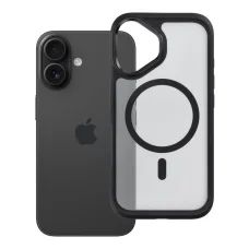 iPhone 16 Forcell F-Protect Smoke Hybrid Premium MagSafe kompatibilné čierne puzdro
