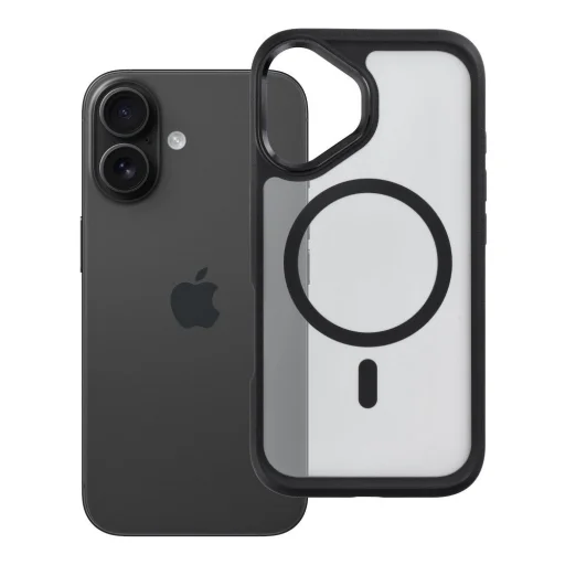 iPhone 16 Forcell F-Protect Smoke Hybrid Premium MagSafe kompatibilné čierne puzdro - 1