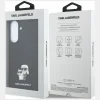 Samsung Galaxy A57 5G Karl Lagerfeld Saffiano Karl & Choupette čierne puzdro s kovovým logom thumbnail