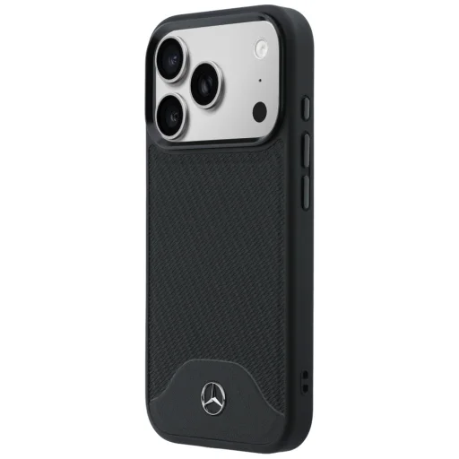 iPhone 17 Pro Max Mercedes Leather Wood Effect and Curve MagSafe čierne puzdro - 2