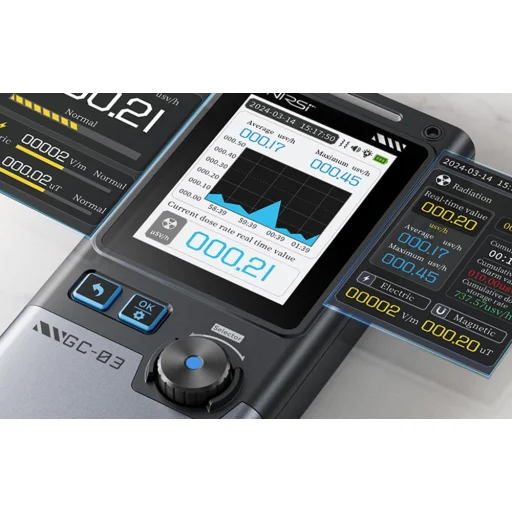 FNIRSI multifunkčný detektor ionizujúceho žiarenia GC-03 biely - 6