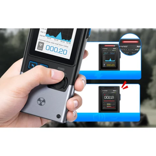 FNIRSI multifunkčný detektor ionizujúceho žiarenia GC-03 biely - 5