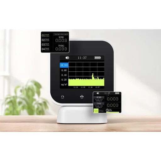 FNIRSI 4 v 1 interiérový monitor kvality vzduchu s dotykovou obrazovkou, detektor formaldehydu SFD-02 - 9