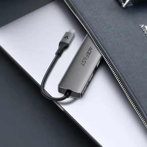 USB-C Hub Acefast J18, 6in1, Sivý - 5