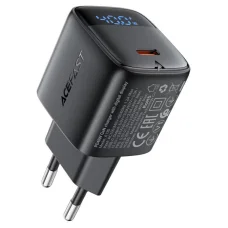 Acefast A135 Display sieťová nabíjačka, 45W, 3A, 1 x USB-C, čierna