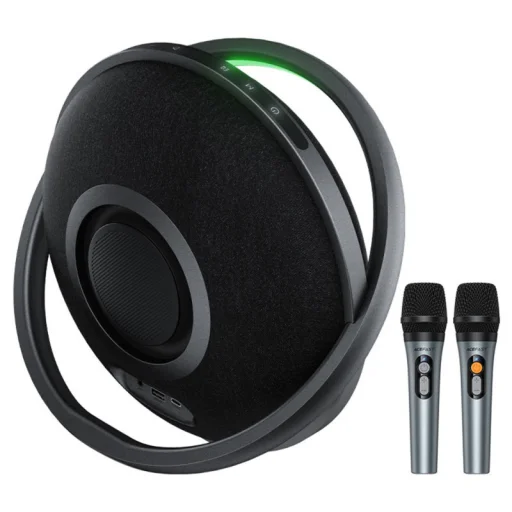 Acefast Karaoke K5 Max Bluetooth reproduktor, 350W, TWS, RGB, vodoodolný, čierny - 3