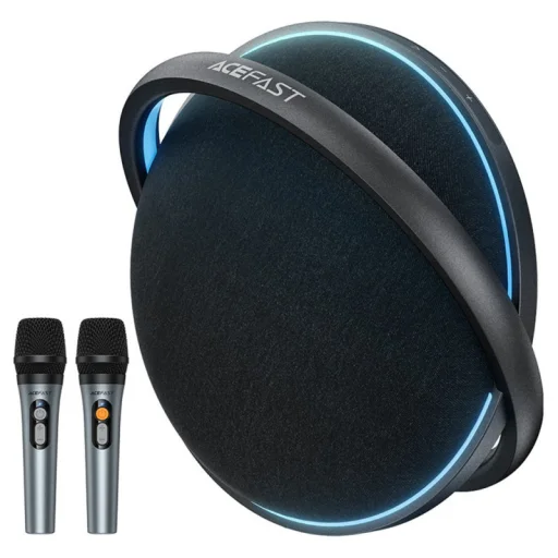 Acefast Karaoke K5 Max Bluetooth reproduktor, 350W, TWS, RGB, vodoodolný, čierny - 1