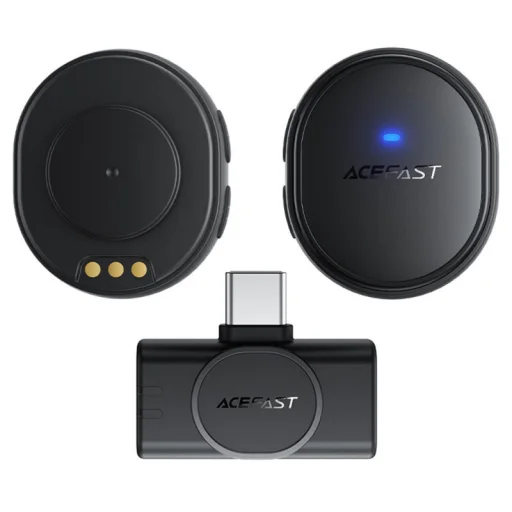 Bezdrôtový mikrofón Acefast R3, USB-C, 2 ks, čierny - 2