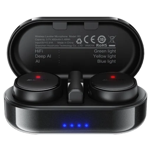 Bezdrôtový mikrofón Acefast R3, USB-C, 2 ks, čierny - 3