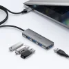 USB Hub Acefast J17, 4in1, sivý thumbnail