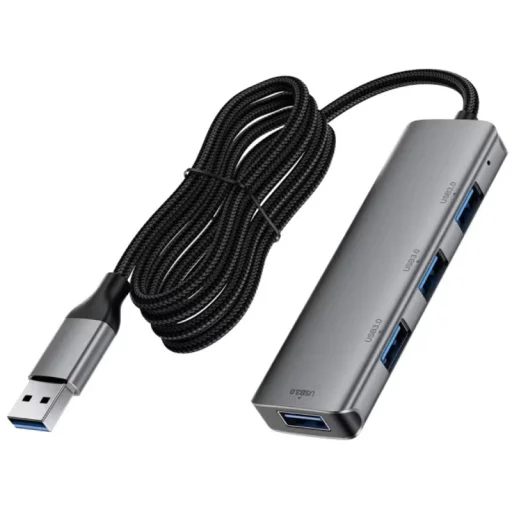 USB Hub Acefast J17, 4in1, sivý - 1