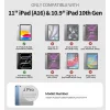 iPad 11. gen. (A16) / 10. gen. 10.9 nárazuvzdorné puzdro Dexnor, s 360° otočným remienkom na ruku a stojanom, čierne thumbnail