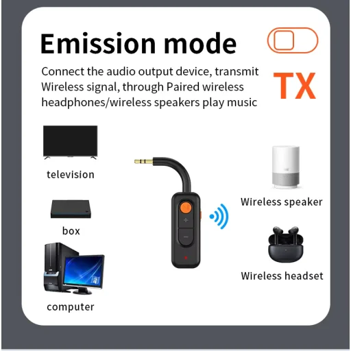 M1 AUX Bluetooth 5.4 bezdrôtový hudobný adaptér 3,5 mm AUX adaptér - 10