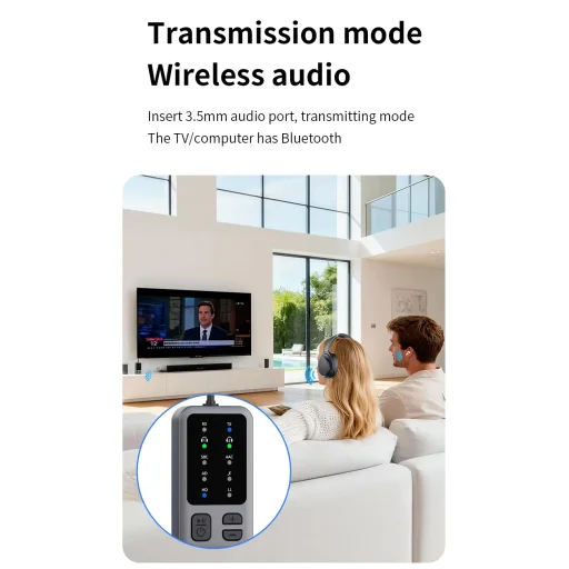 M3 Bluetooth AUX transmiter do lietadla, auta a pre bezdrôtové slúchadlá - 14