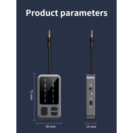 M3 Bluetooth AUX transmiter do lietadla, auta a pre bezdrôtové slúchadlá - 10