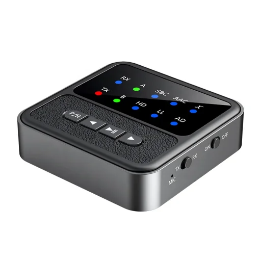 BT200 Bluetooth 5.4 audio adaptér pre 2 slúchadlá – 2 v 1 vysielač a prijímač - 1