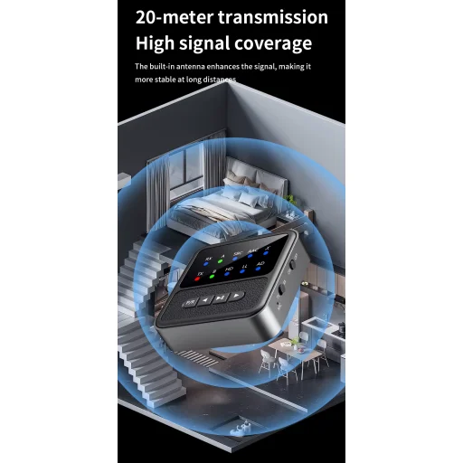 BT200 Bluetooth 5.4 audio adaptér pre 2 slúchadlá – 2 v 1 vysielač a prijímač - 10