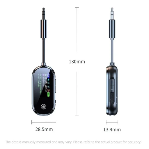 C83Plus prenosný 2 v 1 Bluetooth prijímač a vysielač adaptér s podporou 2 zariadení - 4