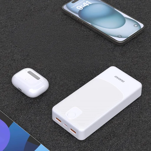 Dudao K10Pro externá batéria 2,4 A 20000 mAh 2 x USB-A - biela - 5