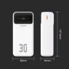 Dudao K15Max 30000mAh PD 22,5 W powerbanka so vstavanými káblami USB-C a Lightning - biela thumbnail