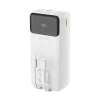 Dudao K15Max 30000mAh PD 22,5 W powerbanka so vstavanými káblami USB-C a Lightning - biela thumbnail