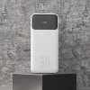 Dudao K15Max 30000mAh PD 22,5 W powerbanka so vstavanými káblami USB-C a Lightning - biela thumbnail