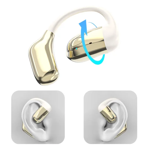 Dudao U4Pro univerzálny Bluetooth headset (univerzálne uchytenie pre obe uši) béžový - 6
