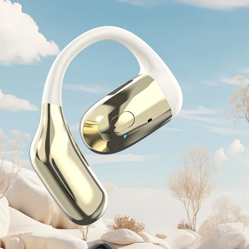 Dudao U4Pro univerzálny Bluetooth headset (univerzálne uchytenie pre obe uši) béžový - 2